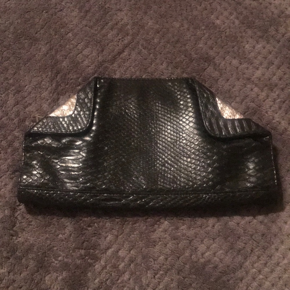 Black and silver snake clutch